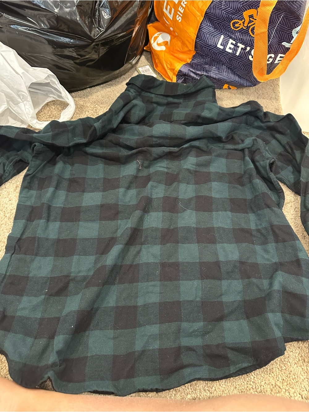Goodfellow & Co Green and Black Plaid Button-Down Shirt - Picture 5 of 5
